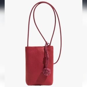 Elegant Pink Leather Crossbody Bag